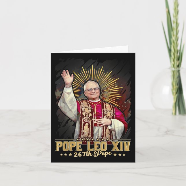 First Pope From America In Chicago Da Pope  Card (Front)