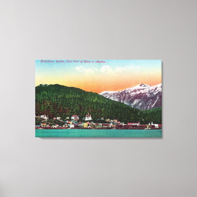 First Port of Entry in Alaska View Canvas Print (Front)