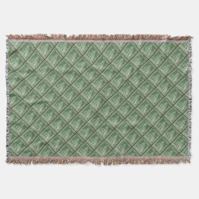 First postage stamp - Tuscany (1851) Throw Blanket (Front)