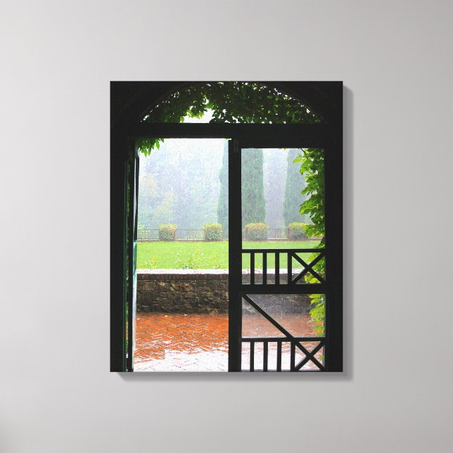 First Rain, Ivy and Brick Wrapped Canvas (Front)