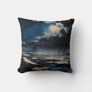 "First Rain on Earth" Oil Painting #10 Cushion