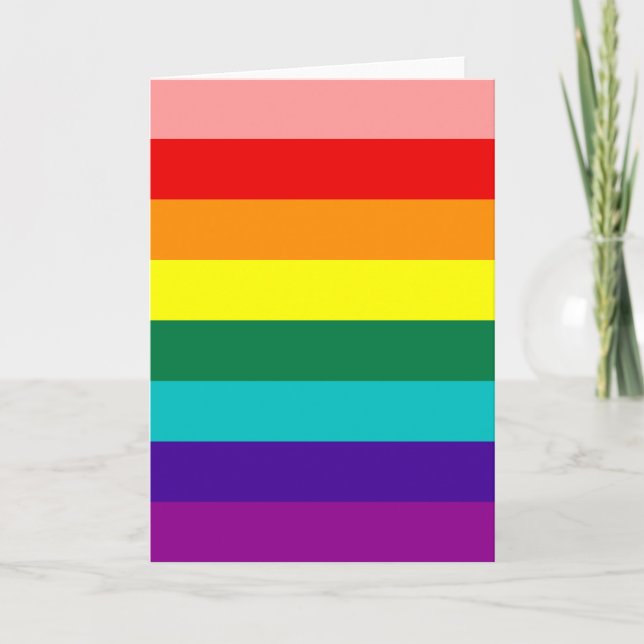 First Rainbow Gay Pride Flag Card (Front)