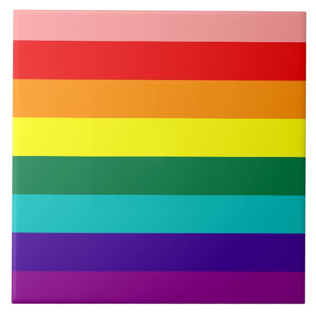 First Rainbow Gay Pride Flag Tile (Front)