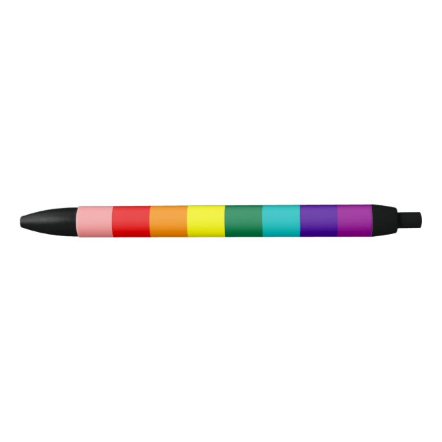 First Rainbow Pride Flag Black Ink Pen (Front)