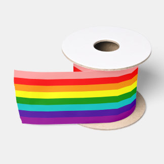 First Rainbow Pride Flag Satin Ribbon