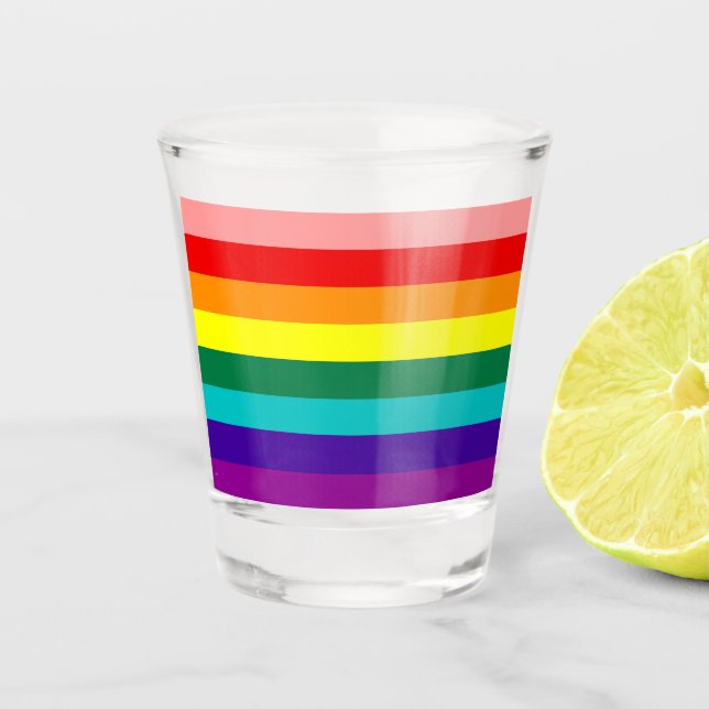 First Rainbow Pride Flag Shot Glass (Front)