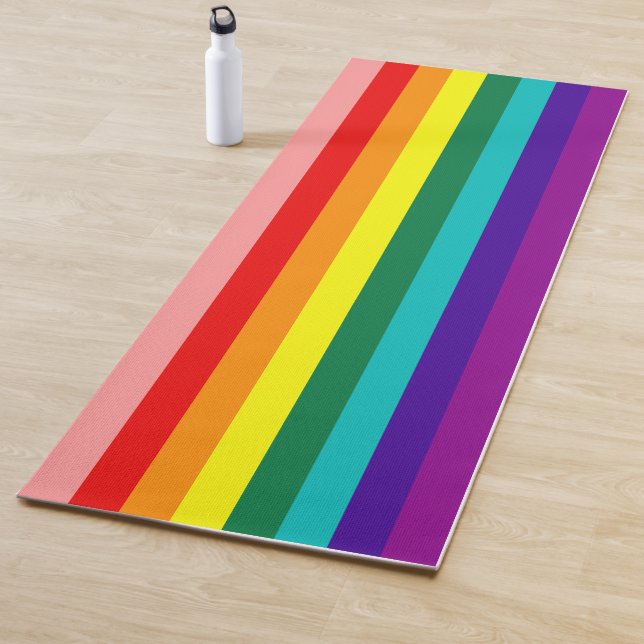First Rainbow Pride Flag Yoga Mat (In Situ)