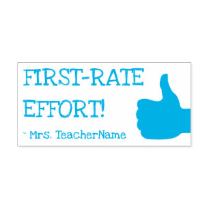 "FIRST-RATE EFFORT!" + Custom Educator Name Self-inking Stamp