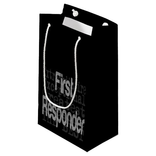 First Responder Extraordinaire Small Gift Bag (Front Angled)