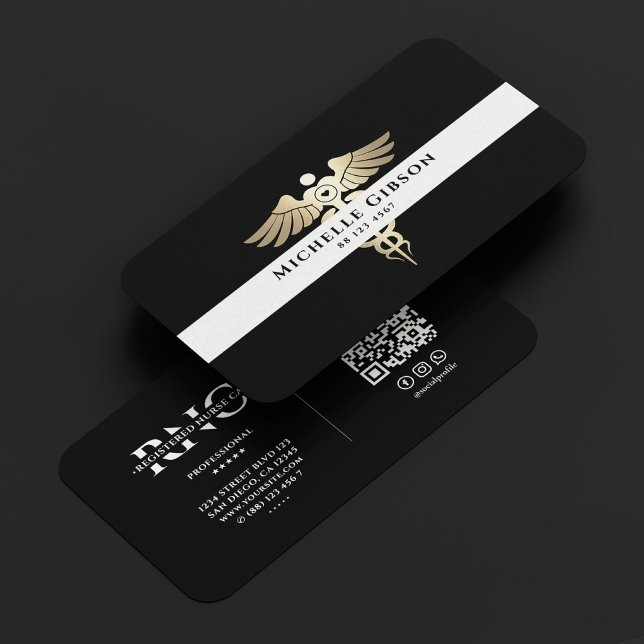  First Responder Rescue Medical Nurse EMS Caduceus Business Card (First Responder Rescue Medical Nurse EMS Caduceus Business Card
)