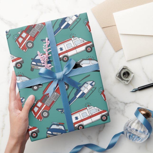 First Responder Wrapping Paper, Medical Gift Wrap (Gifting)