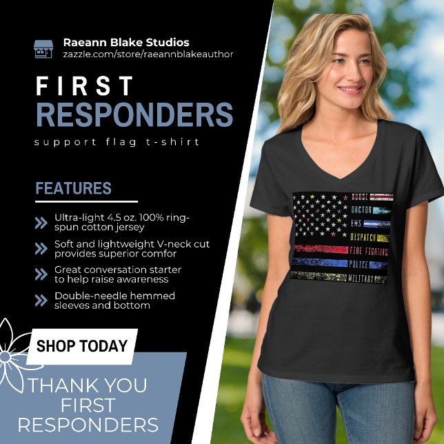 First Responders Support Flag T-Shirt (Creator Uploaded)