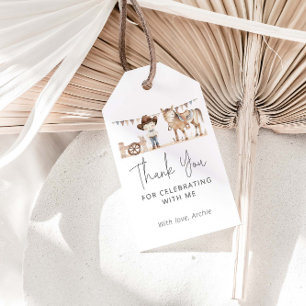 First Rodeo 1st Birthday Thank You Gift Tags