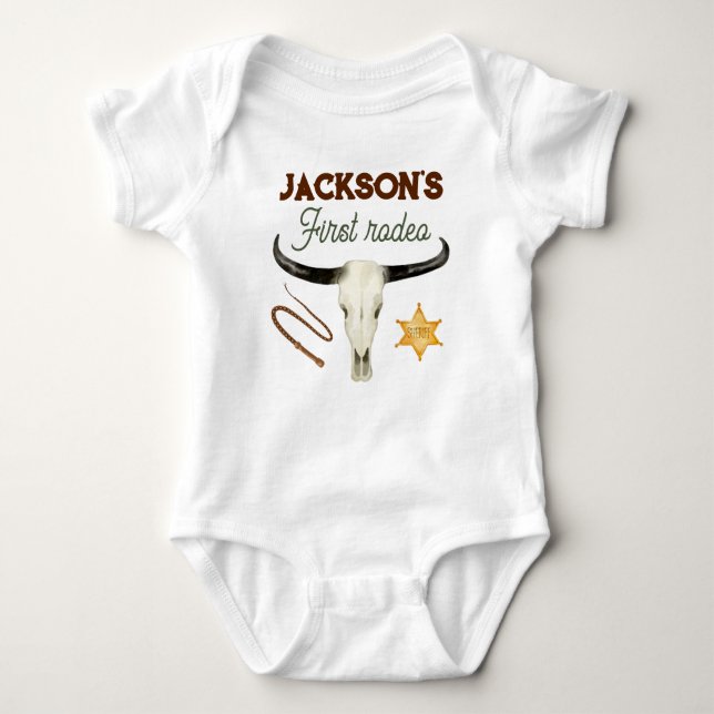 First rodeo birthday baby bodysuit (Front)