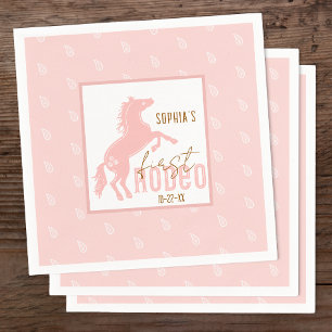 First Rodeo Birthday Napkins – Western Cowboy Them