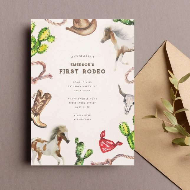 First Rodeo Birthday Party Invitation (Creator Uploaded)
