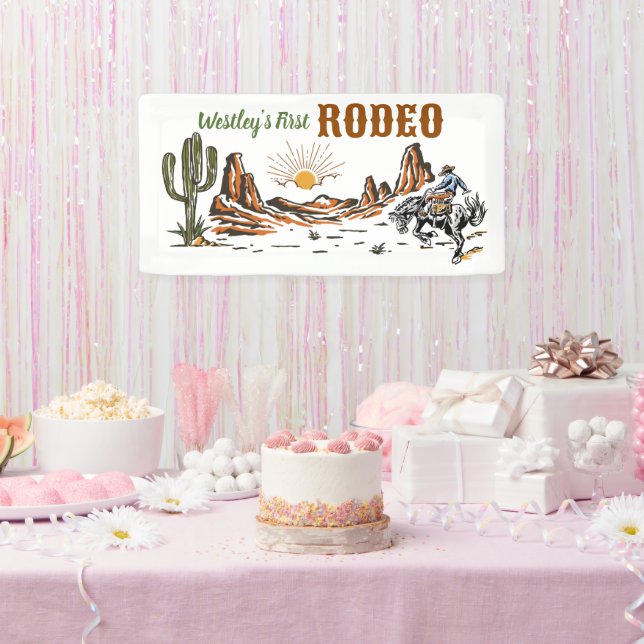 First Rodeo Boy Birthday Banner (Party)