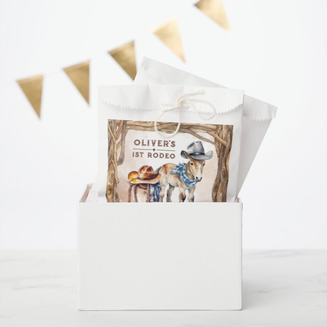 First RODEO | Boy Cowboy 1st Birthday Party Favour Bags (Party)