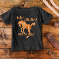 First rodeo cowboy birthday personalised