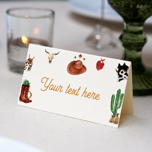 First Rodeo Cowboy Birthday Place Card