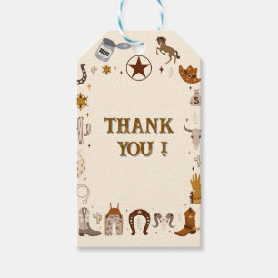 First Rodeo Cowboy First Birthday Gift Tags