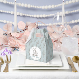 First Rodeo Cowboy Western Blue 1st Birthday Favour Box