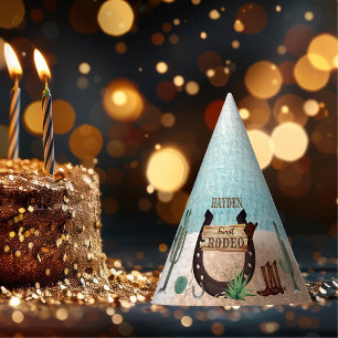 First Rodeo Cowboy Western Boy 1st Birthday Party Hat