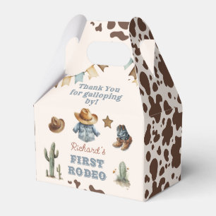 First rodeo Cowboy Wild west birthday party Favour Box