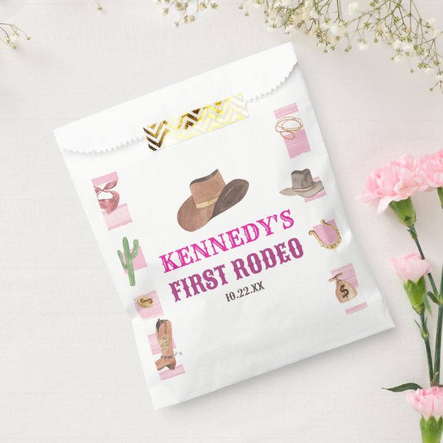 First Rodeo Cowgirl 1st First Birthday Party Favour Bags (Sealed)