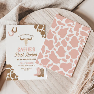 First Rodeo Cowgirl Birthday Invitation