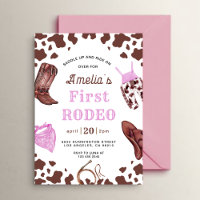 first Rodeo Cowgirl Wild Western first Birthday 