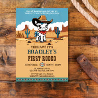 First Rodeo cute cowboy baby horse birthday party