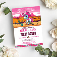 First Rodeo cute cowgirl baby horse birthday party