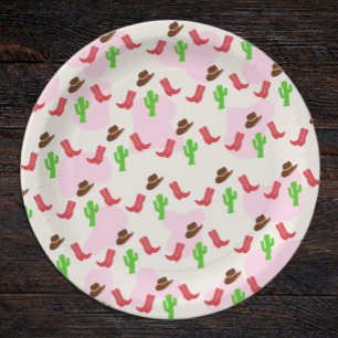 First Rodeo Girl 1st Birthday Paper Plate