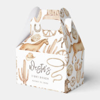 First Rodeo Neutral Southern Cowboy Birthday Favou