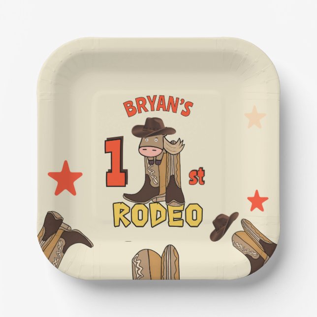 First Rodeo Paper Plate (Front)