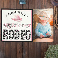 First Rodeo Pink Personalised Photo 1st Birthday