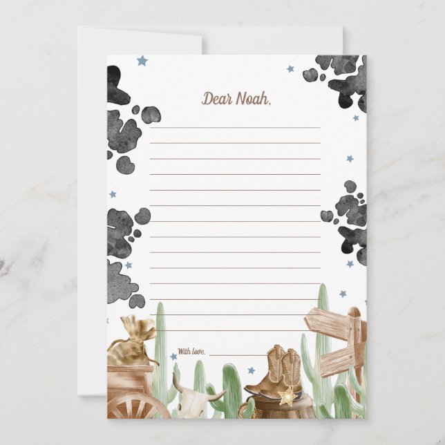 First Rodeo Rustic Wild West Time Capsule Cards (Front)