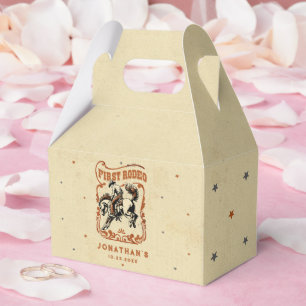 First Rodeo Western Cowboy Birthday Favour Box