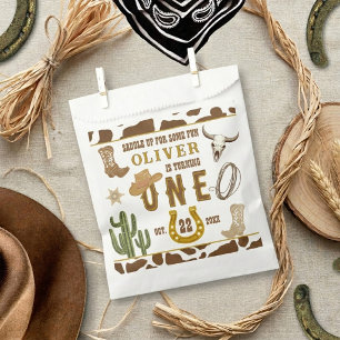First Rodeo Western Cowboy Boys 1st Birthday Party Favour Bags