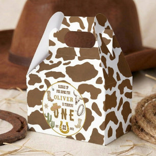 First Rodeo Western Cowboy Boys 1st Birthday Party Favour Box