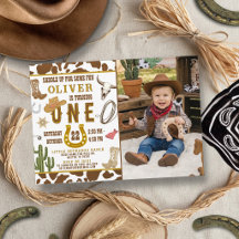 First Rodeo Western Cowboy Boys Photo 1st Birthday