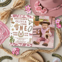First Rodeo Western Cowgirl Photo 1st Birthday