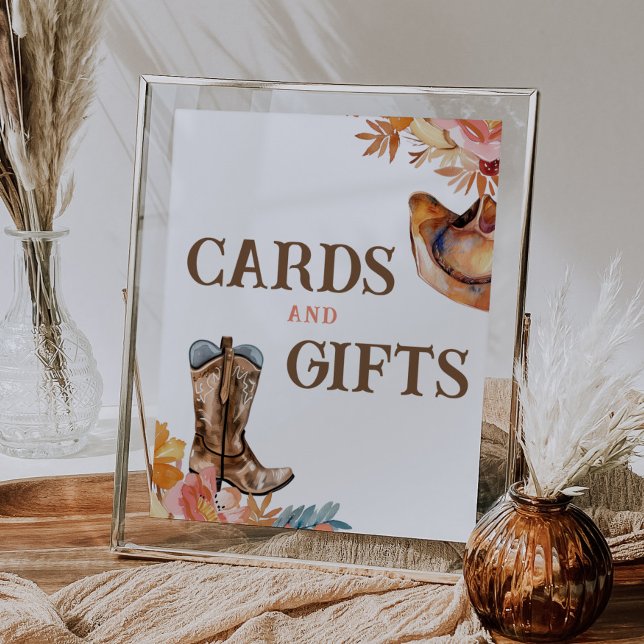 First Rodeo Western Girl Cards and Gifts Sign (Creator Uploaded)