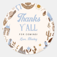 First Rodeo Western Wild West Cowboy Blue Birthday