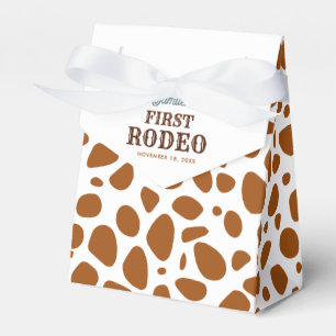 First Rodeo Wild West Boy Brown First Birthday Favour Box