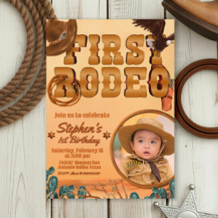 First Rodeo with Photo Invitation