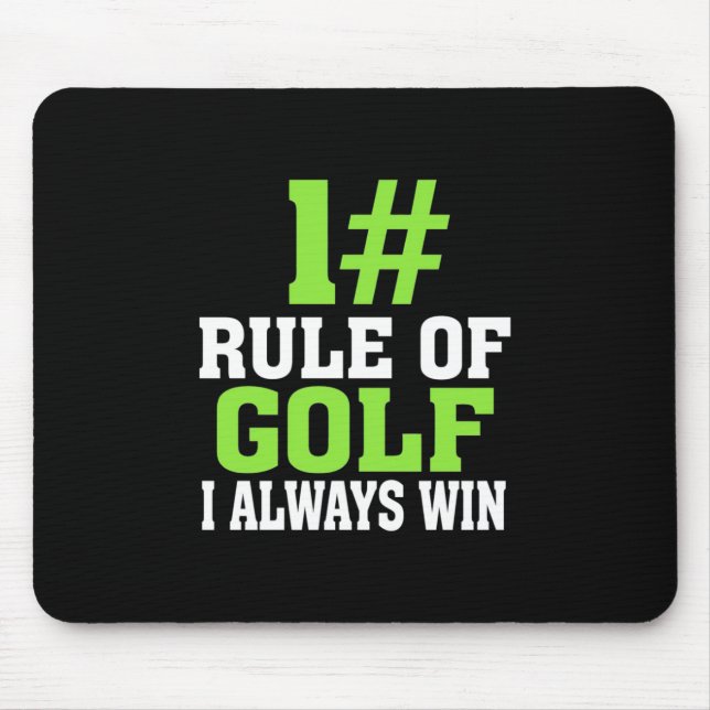 First Rule Of Golf Mouse Pad (Front)