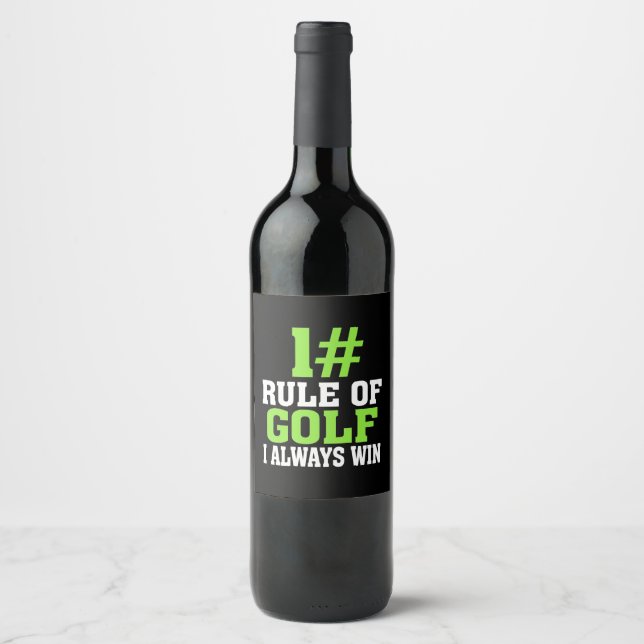 First Rule Of Golf Wine Label (Front)