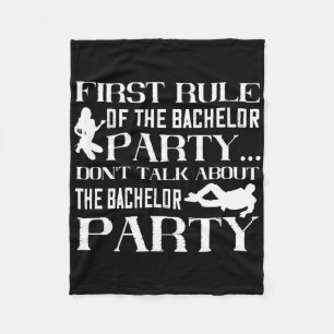 First Rule Stag Groomsmen Groom Wedding Bachelor P Fleece Blanket